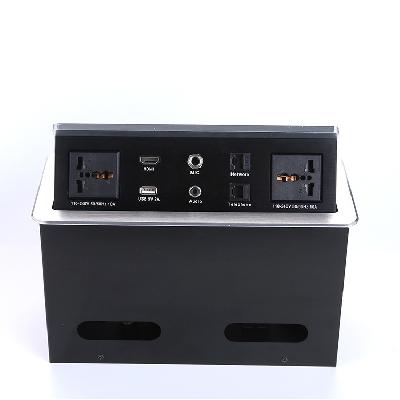 Techgear Hydraulic Pop Up Box 4 Ac Power Socket For Conference Table 5a Three Pin Socket
