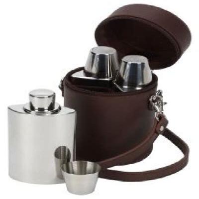 Brown Triangle Travel Bar Set