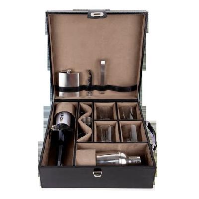 Leather Bar Set Box
