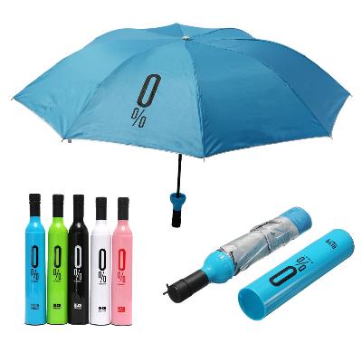 Promotional Wine Bottle Folding Decor Umbrella