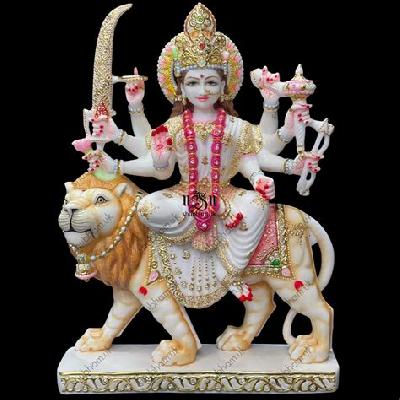 Maa Durga Marble Statue