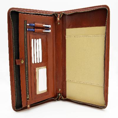 Brown Leather Cover Organizer