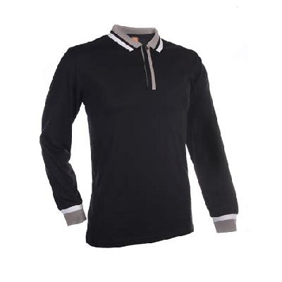 Collar Black T Shirt