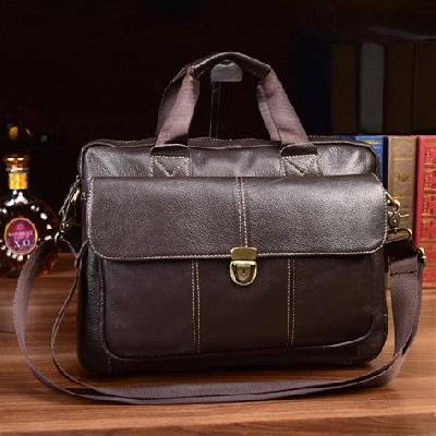 Pure Leather Brown Office Bag