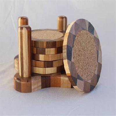 Wooden Coaster Set 6 Pics