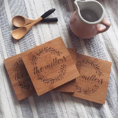 Wooden Coaster Set 