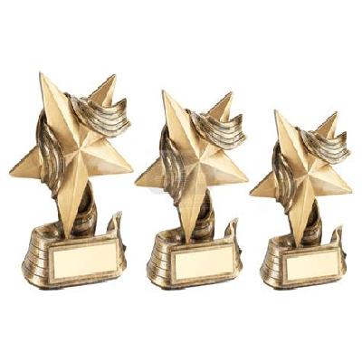 3 Star Metal Trophy