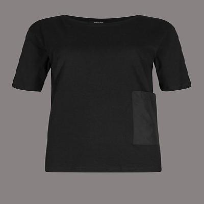Cotton Half Sleeves Collar T Shirt