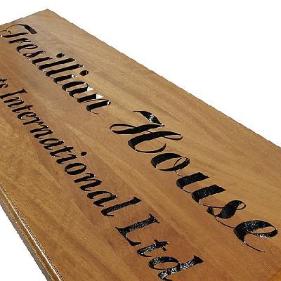 Rectangular Engraved Wooden Plaque