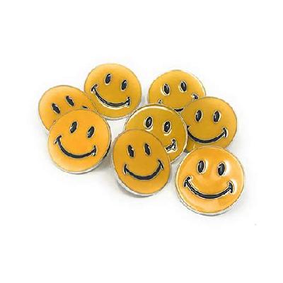 Zinc Alloy Smiley Pin Badge