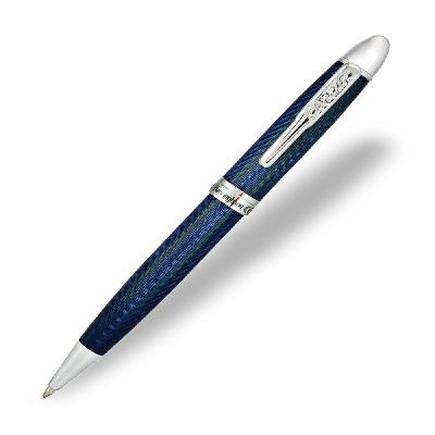 Navy Blue Conklin Herringbone Ballpoint