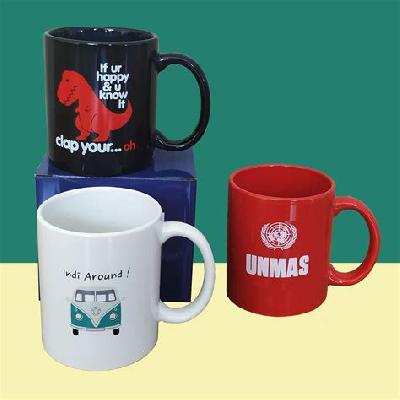 Sublimation Mugs With Print Single Colour Logo