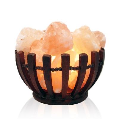 Ganesha HImalayan Salt Basket Table Decor Lamp