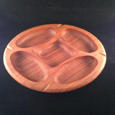 Teak Wood Wooden Bhakhri Dish (Round)