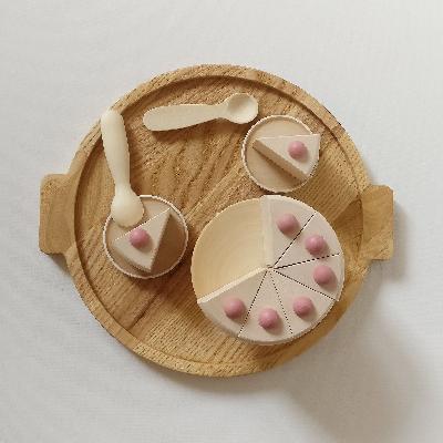 wooden dessert set