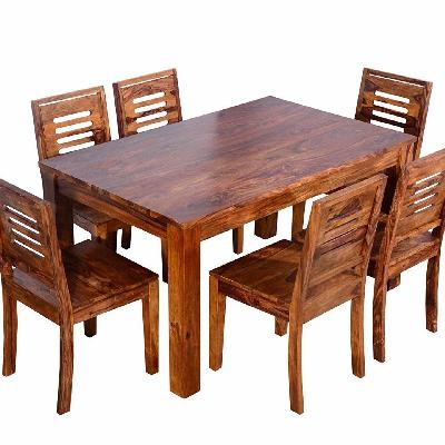 Wooden Dinner Table Set
