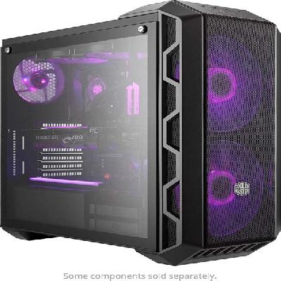 Cooler Master MasterCase H500 ATX Mid-Tower, Tempered Glass Panel, Two 200mm RGB Fans