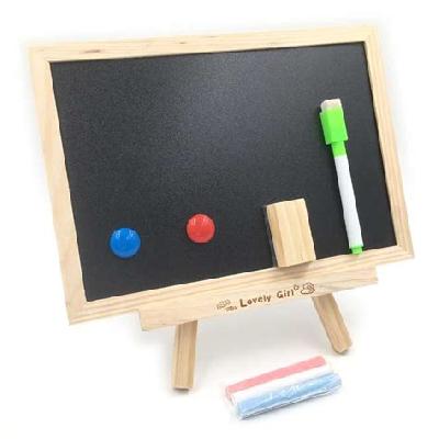 Double Side Chalk Board With Notice Board