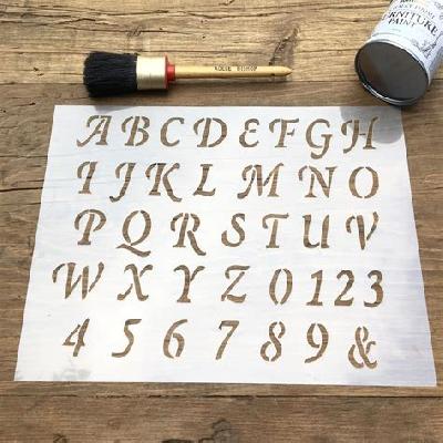 English Letering stencils