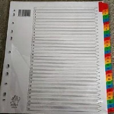 Index File Separator 1 to 31