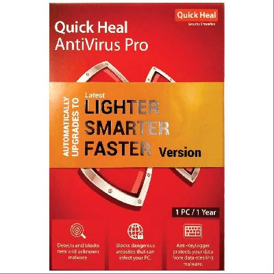 Quickheal Antivirus Pro Latest Version - 3 PC, 1 Year (CD DVD)