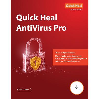 Quickheal Antivirus Pro Latest Version - 1 PC, 3 Year (CD DVD)