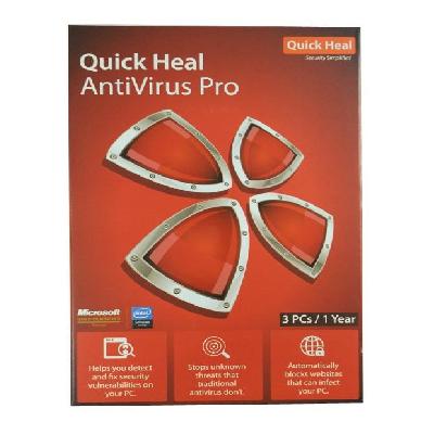Quickheal Antivirus Pro Latest Version - 3 PC, 1 Year (CD DVD)