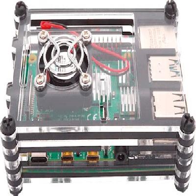 Raspberry Pi Transparent Case With Fan And Heatsink