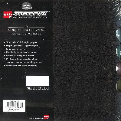 Bilt Matrix Book