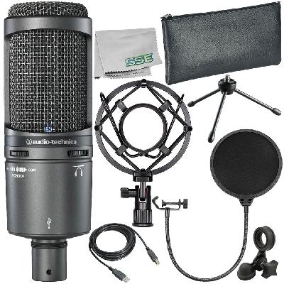 Audio-Technica AT2020USB  Cardioid Condenser USB Microphone with Headphone Jack