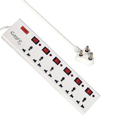 Cablet 6 Way 6 Universal Socket Extension Board with 4.5m Cable Length