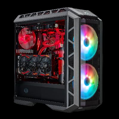 Cooler Master MasterCase H500P Mesh ARGB Mid-Tower Gaming Cabinet with Two 200mm Fans