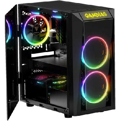 Gamdias TALOS E1 Lite Mini Tower PC Case Cabinet with Two 120mm ARGB Fans