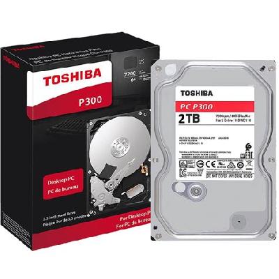 Toshiba P300 2TB 3.5 Inch Internal Hard Drive for Desktop PC with Shock Sensor and SMR Technology