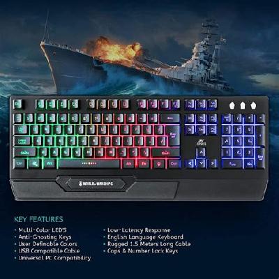 Ant Esports KM500W Gaming Backlit Keyboard And Mouse Combo, LED Wired Gaming Keyboard