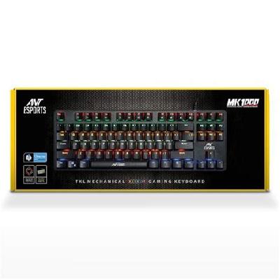 Ant Esports MK1000 Multicolour LED Backlit Wired TKL Mechanical Gaming Keyboard with Blue Switches