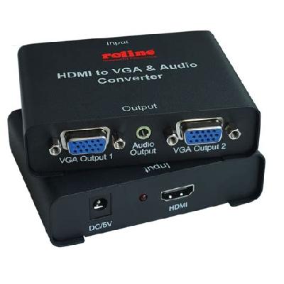VGA Splitter 200 MHz 1 Input 2 Output (Colour Black) 1920X1440 (VGA Splitter 1 in 2 Out)