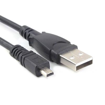 8 Pin Usb Data Cable For Digital Cameras 75 Cms  2.5 Ft - Black