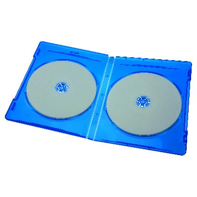 Blu-Ray Cases Cover 11mm Blue Clear Single Disc with Outer Clear Sleeve 