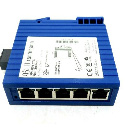 HIRSCHMANN SPIDER-PL-40-05T1999999TW9HHHH 5 Port Unmanaged Industrial ETHERNET Rail Switch Gigabit