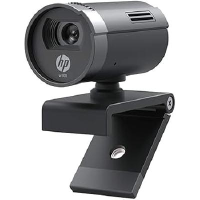 HP w100 Webcam 480p 30 Fps Webcam, Built-in Mic,Wide-Angle View for Skype, Zoom, Microsoft Teams