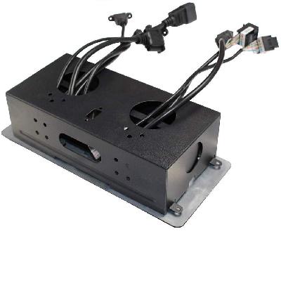 Hydraulic Pop Up Box Cable Cubby with HDMI, Audio, LAN 