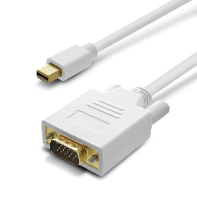 Mini DisplayPort Thunderbolt Mini DP Male to VGA Male Adapter Cable for MacBook Pro Air
