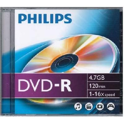 Philips 4.7GB Blank DVD R Jewel Case