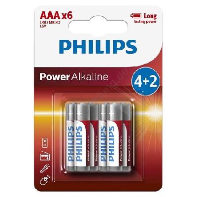 Philips LR3 AAA Power Alkaline Batteries - 10 Pack Strip