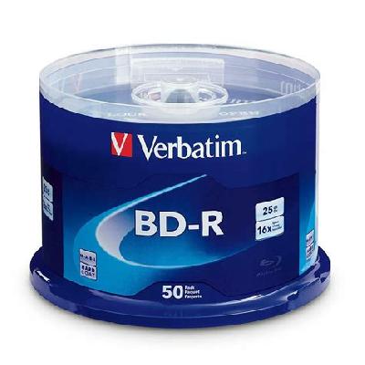 Verbatim 25GB Blank Blu-Ray Recordable BD-R 10 Pack Spindle 64293