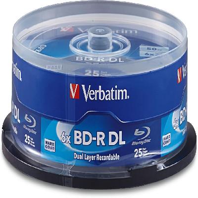 Verbatim Blu-Ray Recordable BD-R DL 50GB 10 Pack Spindle 50GB