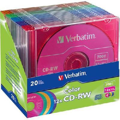 Verbatim Data Life Plus Cd-Rw 700mb 12x 5 Pack Slim Case