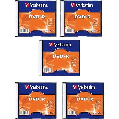Verbatim DVD-R 4.7GB Slim Case 16x DVD Recordable 43547