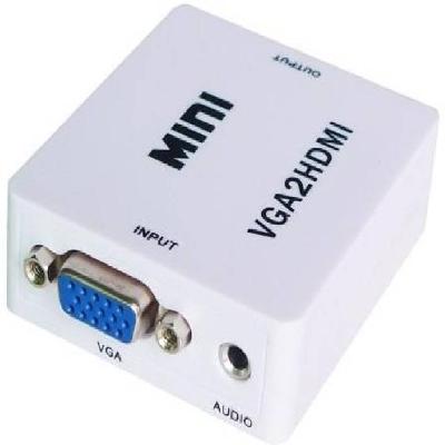 Microware HDMI to VGA Converter Mini Media Streaming Device (White)